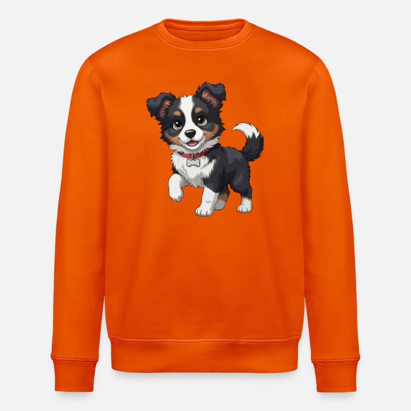 Border Collie chiot doux - Sweat bio ROLLER Stanley/Stella Unisexe - orange profond