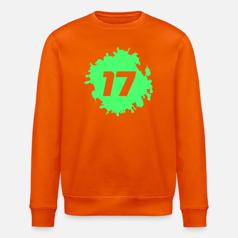Neon Grüne Spritzer 17 - Stanley/Stella Unisex Bio-Sweatshirt ROLLER - Tieforange