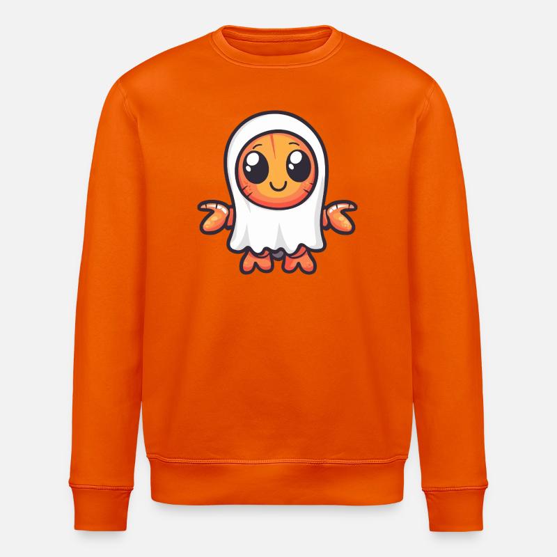 Hummer Krebs Halloween Geist - Stanley/Stella Unisex Bio-Sweatshirt ROLLER - Tieforange