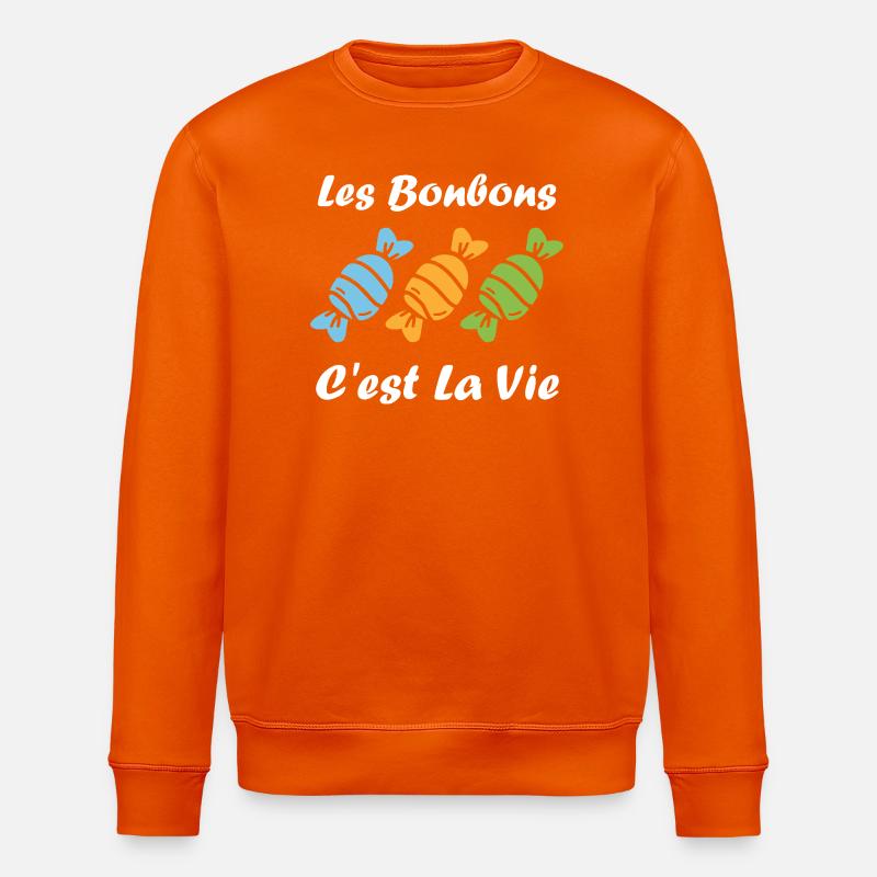 Les Bonbons Cest La Vie - Sweat bio ROLLER Stanley/Stella Unisexe - orange profond