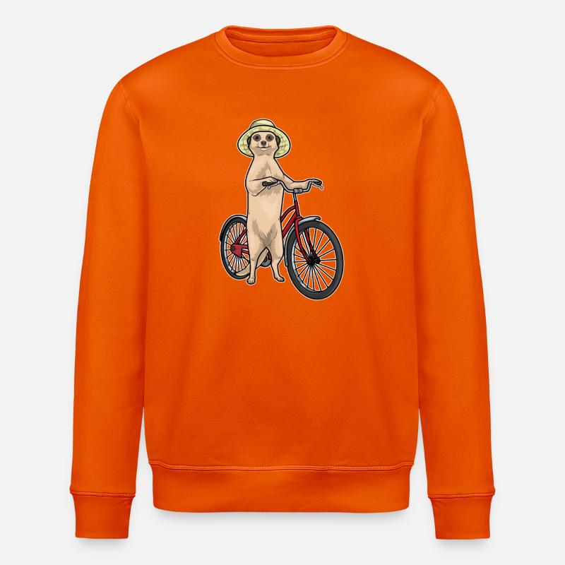 Erdmännchen Fahrrad - Stanley/Stella Unisex Bio-Sweatshirt ROLLER - Tieforange