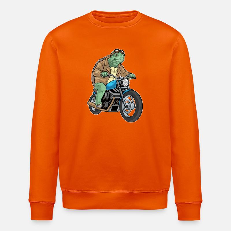 Schildkröte Motorrad - Stanley/Stella Unisex Bio-Sweatshirt ROLLER - Tieforange