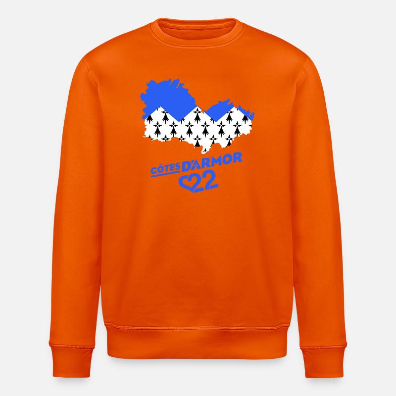 Cotes d'Armor 22  - Sweat bio ROLLER Stanley/Stella Unisexe - orange profond