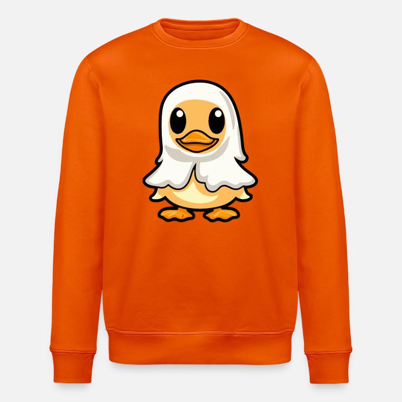 Ente Halloween Geist - Stanley/Stella Unisex Bio-Sweatshirt ROLLER - Tieforange