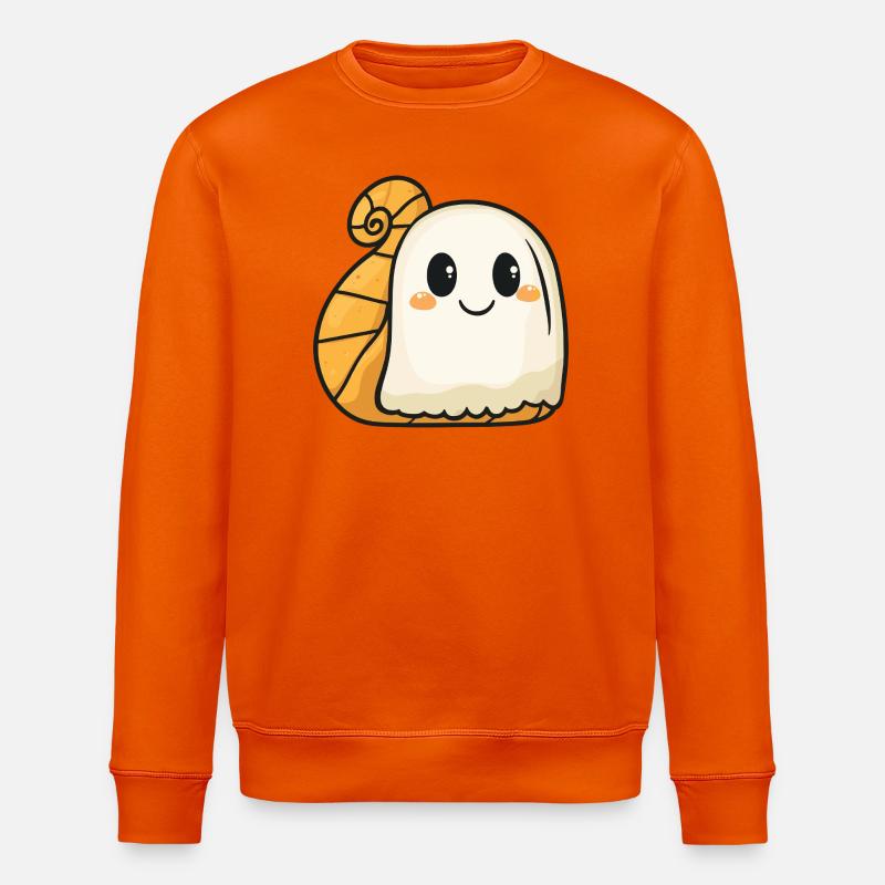 Schnecke Halloween Geist - Stanley/Stella Unisex Bio-Sweatshirt ROLLER - Tieforange