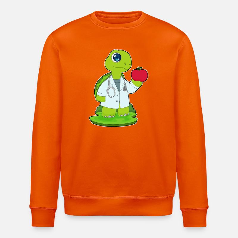 Schildkröte Arzt Stethoskop - Stanley/Stella Unisex Bio-Sweatshirt ROLLER - Tieforange