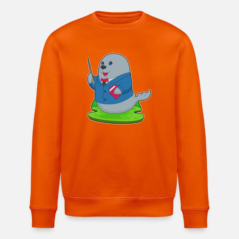 École de lecture Seal Teacher - Sweat bio ROLLER Stanley/Stella Unisexe - orange profond