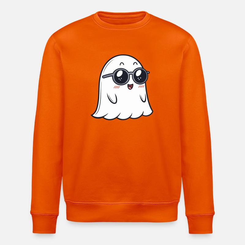 Ghost Soft Dark Brille - Stanley/Stella Unisex Bio-Sweatshirt ROLLER - Tieforange