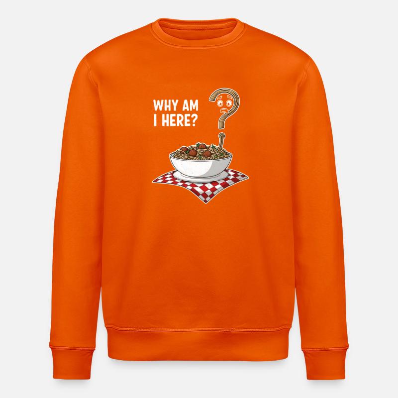 Warum bin ich hier Nudeln - Stanley/Stella Unisex Bio-Sweatshirt ROLLER - Tieforange