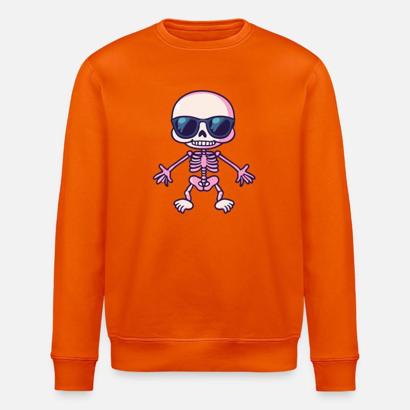Skelett Halloween - Stanley/Stella Unisex Bio-Sweatshirt ROLLER - Tieforange