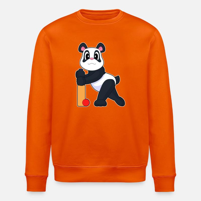 Panda Cricket Cricket Bats - Stanley/Stella ROLLER Unisex Organic Sweatshirt - bright orange