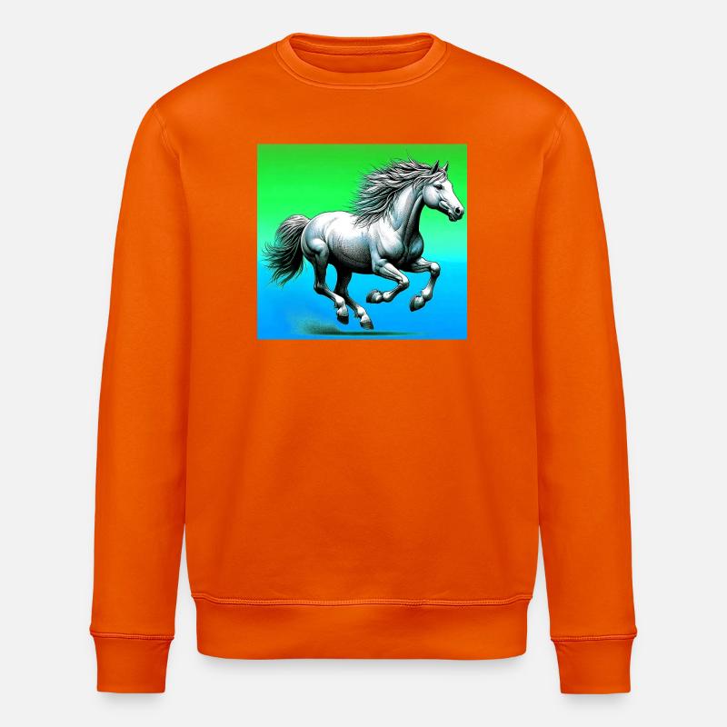 cheval - Sweat bio ROLLER Stanley/Stella Unisexe - orange profond