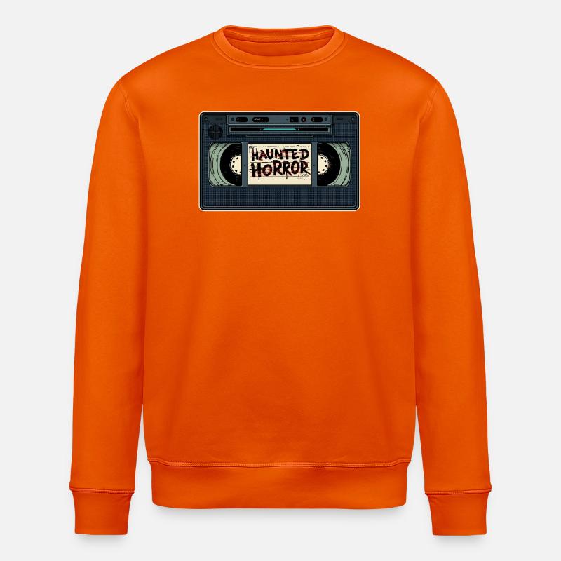 Haunted Horror Kassette Retro - Stanley/Stella Unisex Bio-Sweatshirt ROLLER - Tieforange