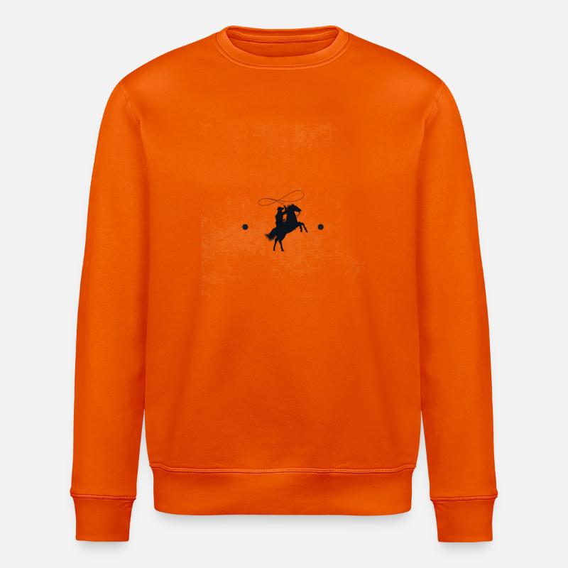 Lasso, Rodeo, Pferd - Stanley/Stella Unisex Bio-Sweatshirt ROLLER - Tieforange