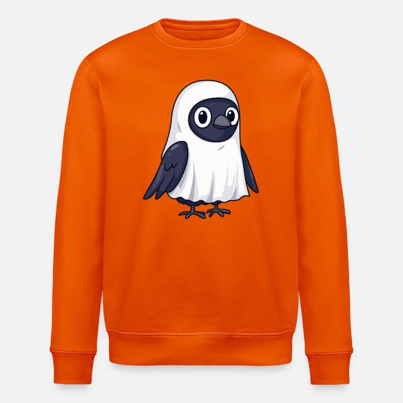 Rabe Krähe Halloween Geist - Stanley/Stella Unisex Bio-Sweatshirt ROLLER - Tieforange