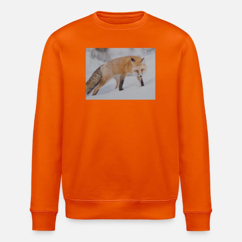 Schnee-Fuchs Pixelkunst - Stanley/Stella Unisex Bio-Sweatshirt ROLLER - Tieforange
