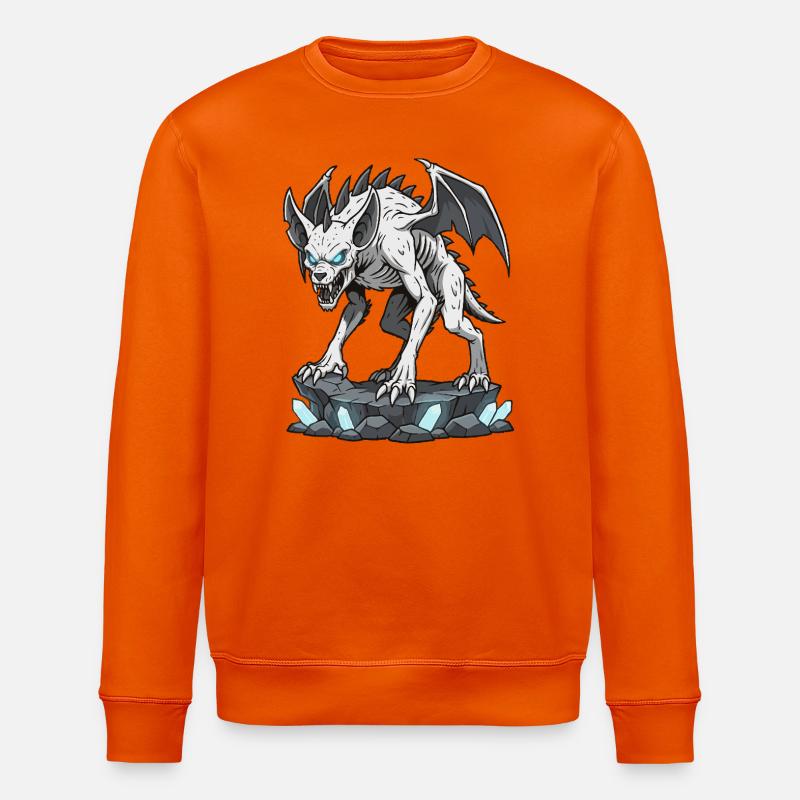 Chupacabra Dämonenwolf - Stanley/Stella Unisex Bio-Sweatshirt ROLLER - Tieforange