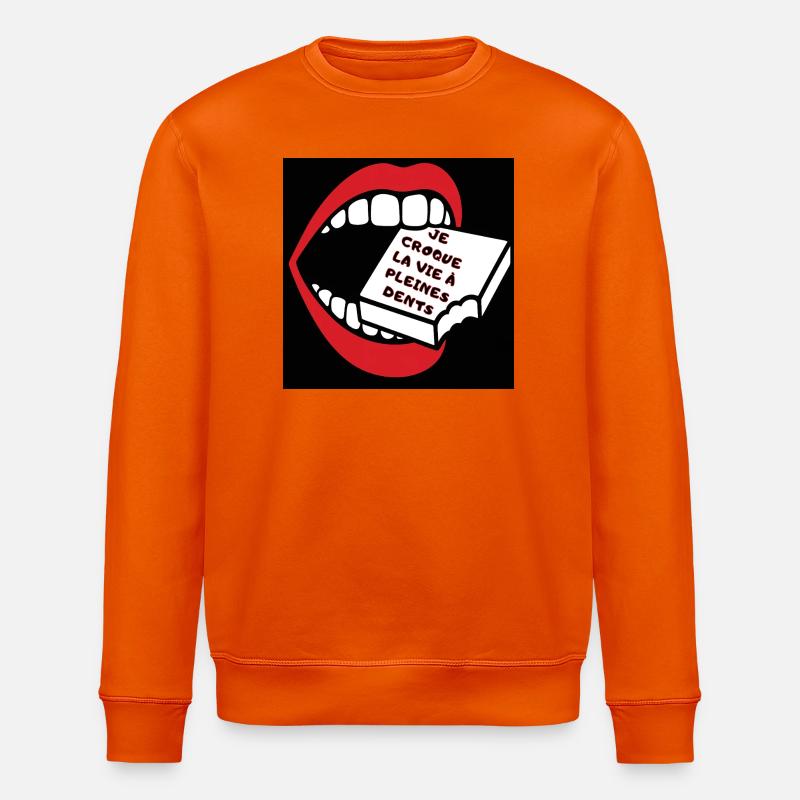 Das Leben ist gut - Stanley/Stella Unisex Bio-Sweatshirt ROLLER - Tieforange