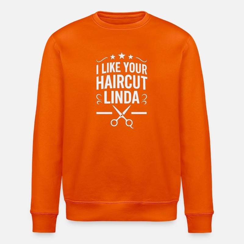 J’aime ta coupe de cheveux Linda - Sweat bio ROLLER Stanley/Stella Unisexe - orange profond