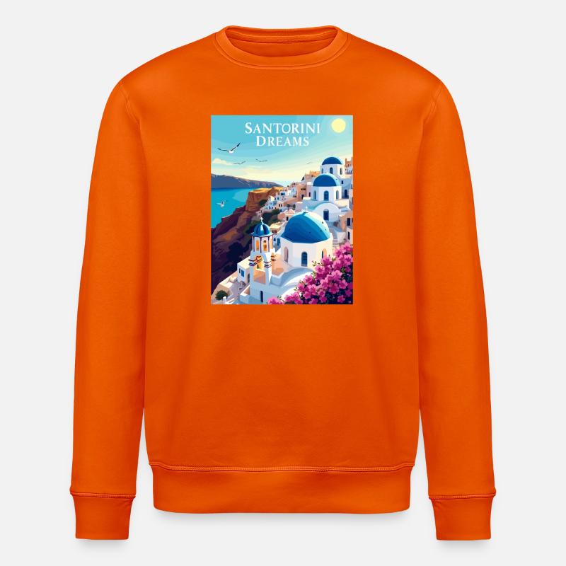 Santorini Träume - Stanley/Stella Unisex Bio-Sweatshirt ROLLER - Tieforange