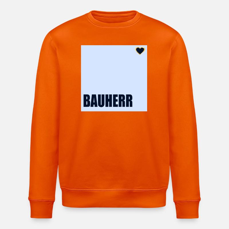 HOUSE CONSTRUCTION BUILDER HERZ - Stanley/Stella ROLLER Unisex Organic Sweatshirt - bright orange