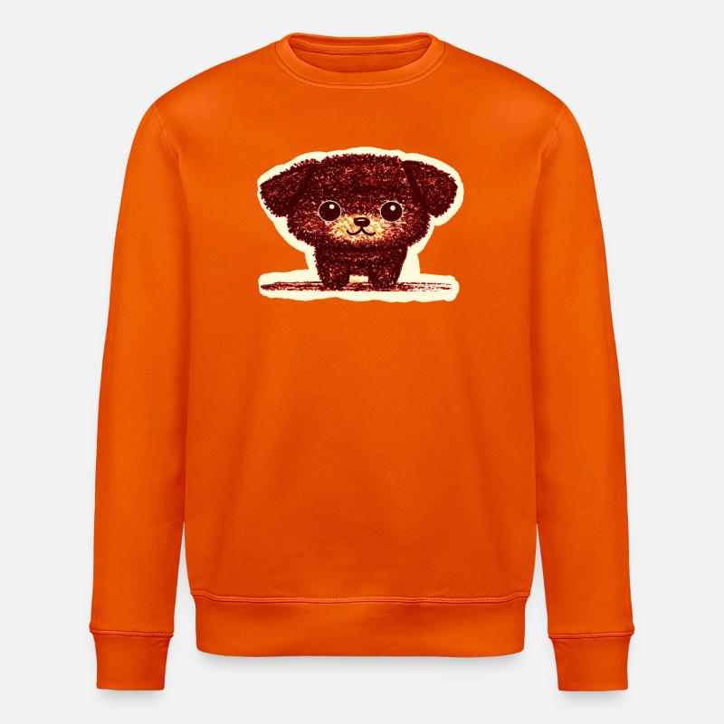 Winziges Hündchen (Rot) - Stanley/Stella Unisex Bio-Sweatshirt ROLLER - Tieforange