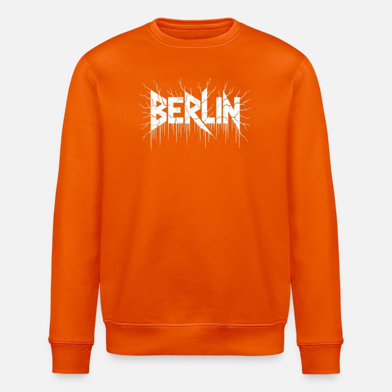 Berlin Blitzwurzeln Grafik - Stanley/Stella Unisex Bio-Sweatshirt ROLLER - Tieforange