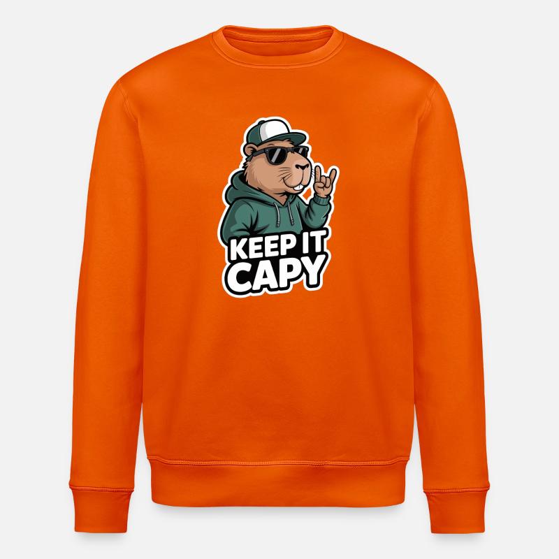 Keep It Capy Capybara Hoodie - Stanley/Stella Unisex Bio-Sweatshirt ROLLER - Tieforange
