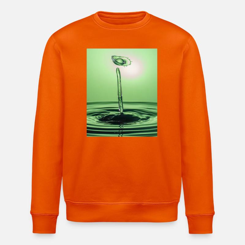 Abstrait liquide vert - Sweat bio ROLLER Stanley/Stella Unisexe - orange profond