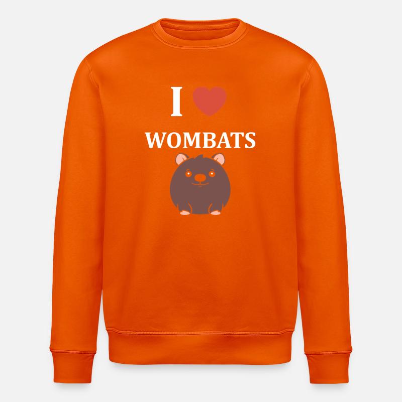 Ich liebe Wombats - Stanley/Stella Unisex Bio-Sweatshirt ROLLER - Tieforange