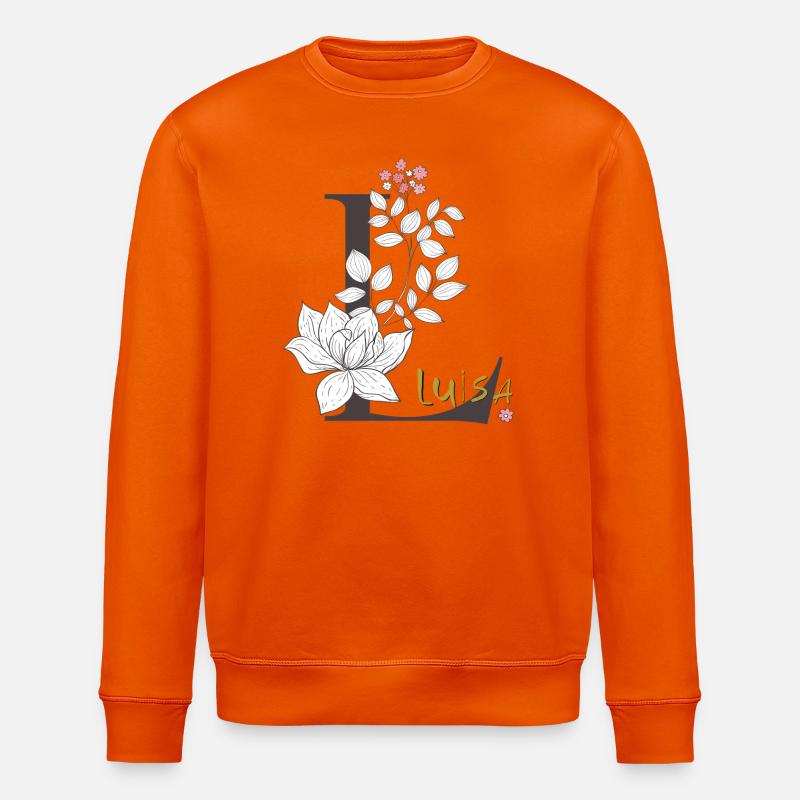 Buchstabe L  Luisa - Stanley/Stella Unisex Bio-Sweatshirt ROLLER - Tieforange