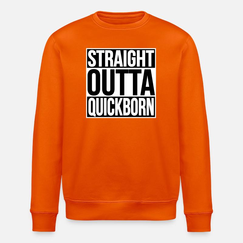 Straight Outta Quickborn - Stanley/Stella Unisex Bio-Sweatshirt ROLLER - Tieforange