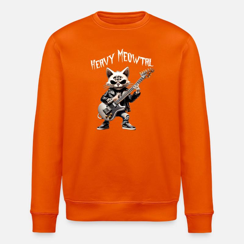 Cat Rocker avec guitare - Sweat bio ROLLER Stanley/Stella Unisexe - orange profond