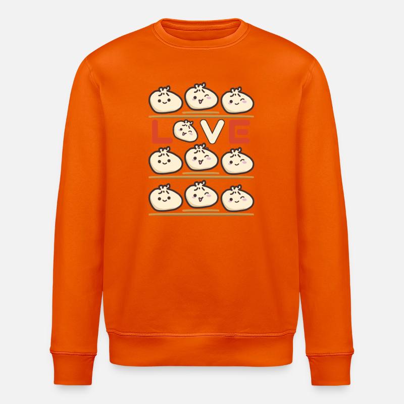 Dumpling Love Muster  - Stanley/Stella Unisex Bio-Sweatshirt ROLLER - Tieforange