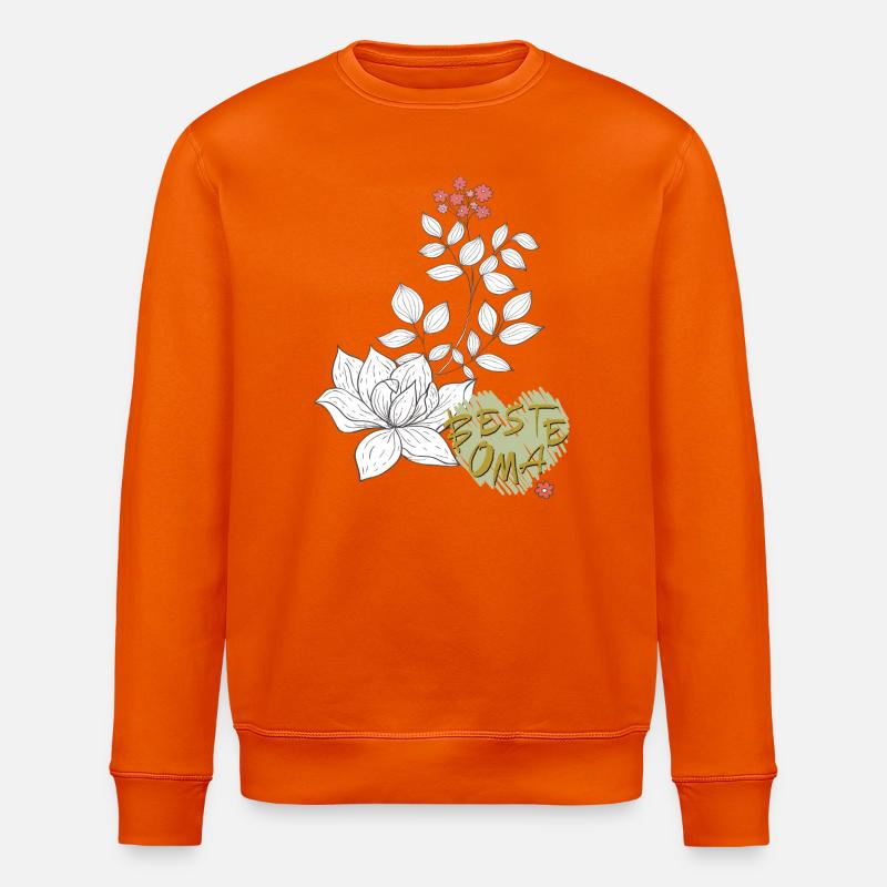 Beste Oma  - Stanley/Stella Unisex Bio-Sweatshirt ROLLER - Tieforange