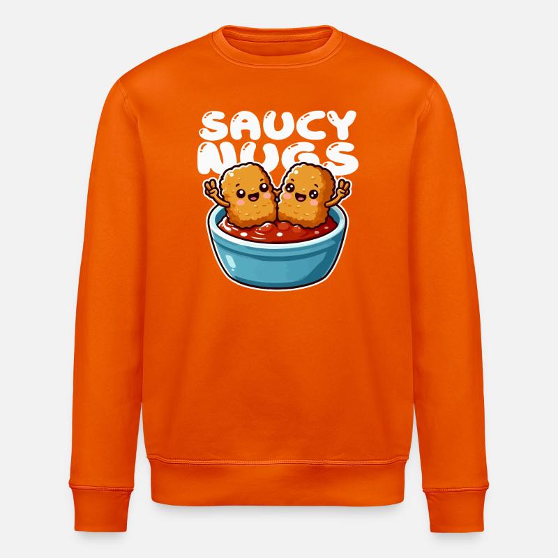 Nuggets Sauce Freude Karikatur - Stanley/Stella Unisex Bio-Sweatshirt ROLLER - Tieforange