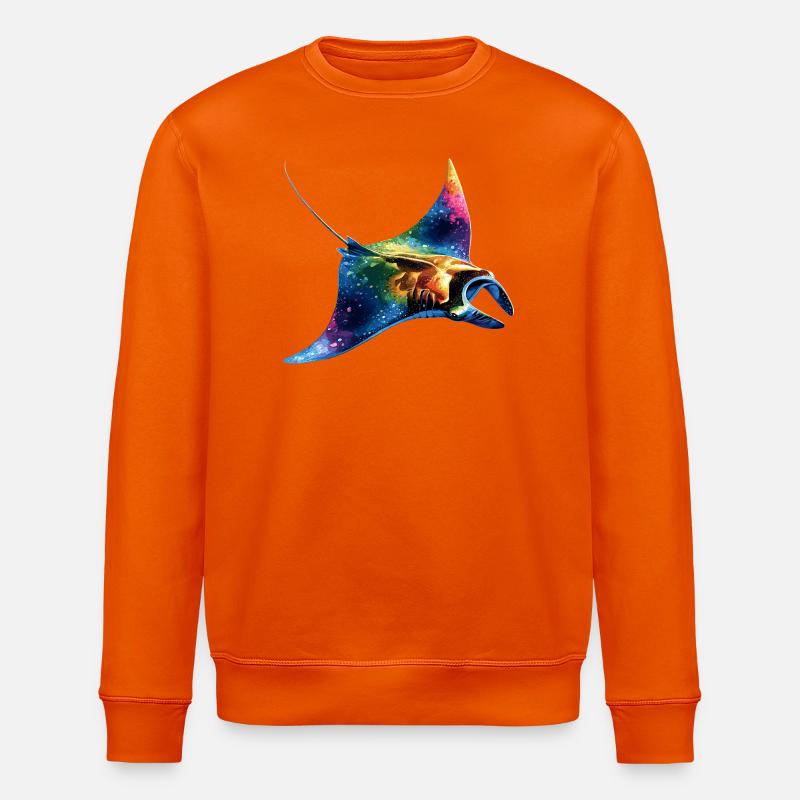 Manta Rochen Teufelsrochen Stachelrochen Taucher - Stanley/Stella Unisex Bio-Sweatshirt ROLLER - Tieforange