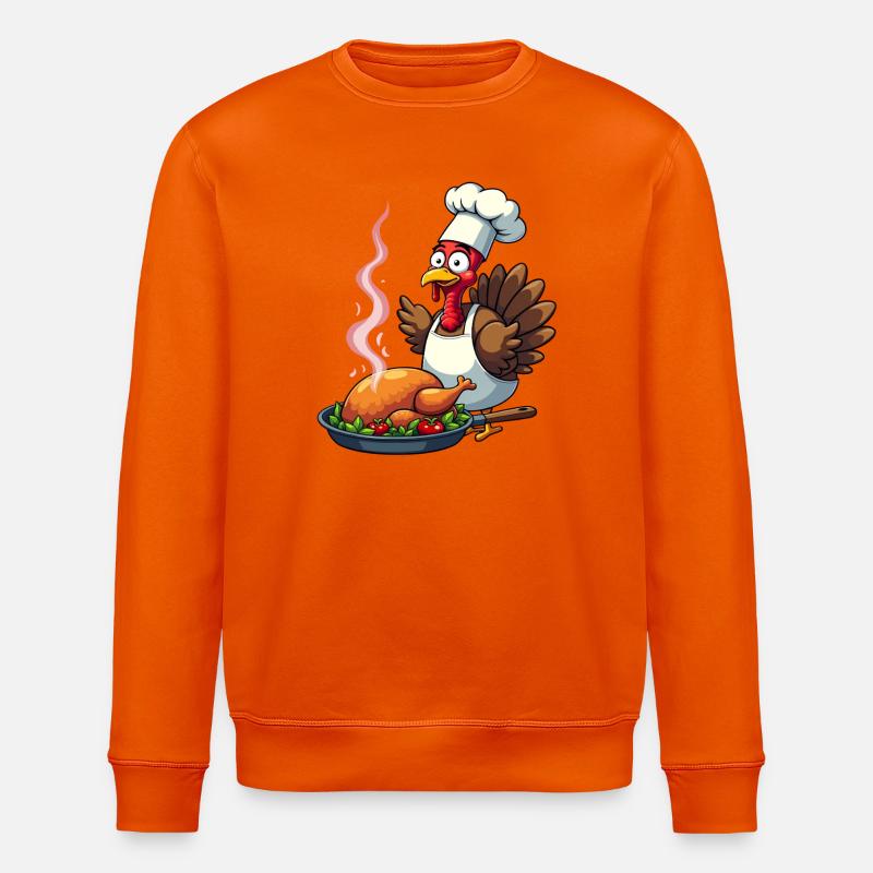 Thanksgiving Truthahn Koch - Stanley/Stella Unisex Bio-Sweatshirt ROLLER - Tieforange