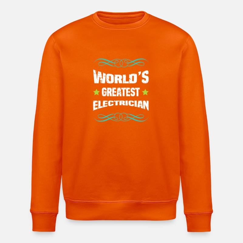 Weltbester Elektriker - Stanley/Stella Unisex Bio-Sweatshirt ROLLER - Tieforange