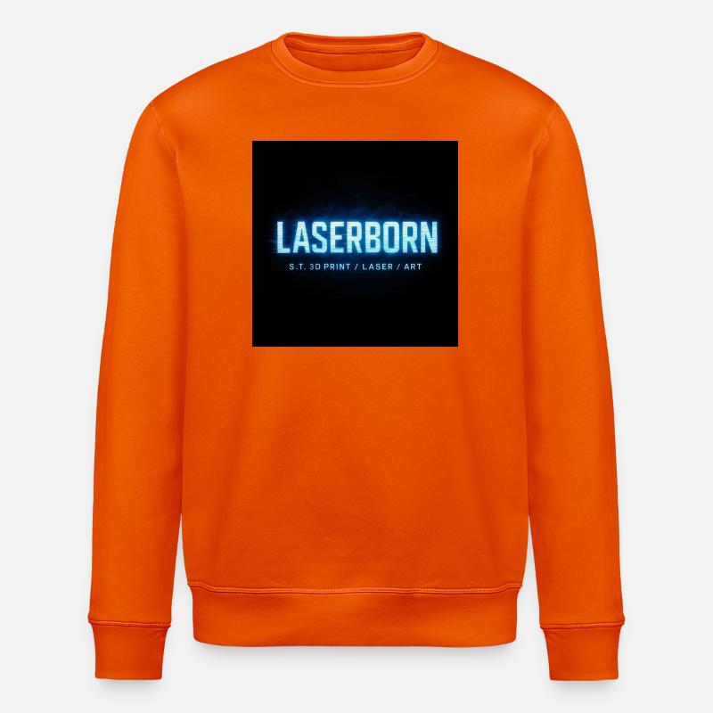 LaserBorn Neon Tech Druck - Stanley/Stella Unisex Bio-Sweatshirt ROLLER - Tieforange