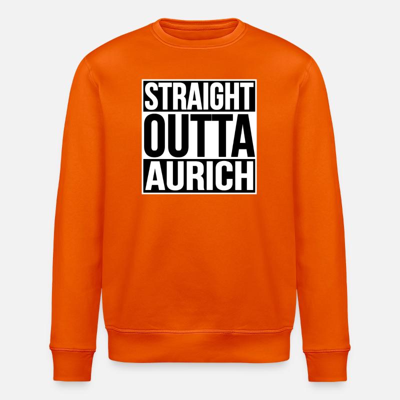 Straight Outta Aurich - Stanley/Stella Unisex Bio-Sweatshirt ROLLER - Tieforange