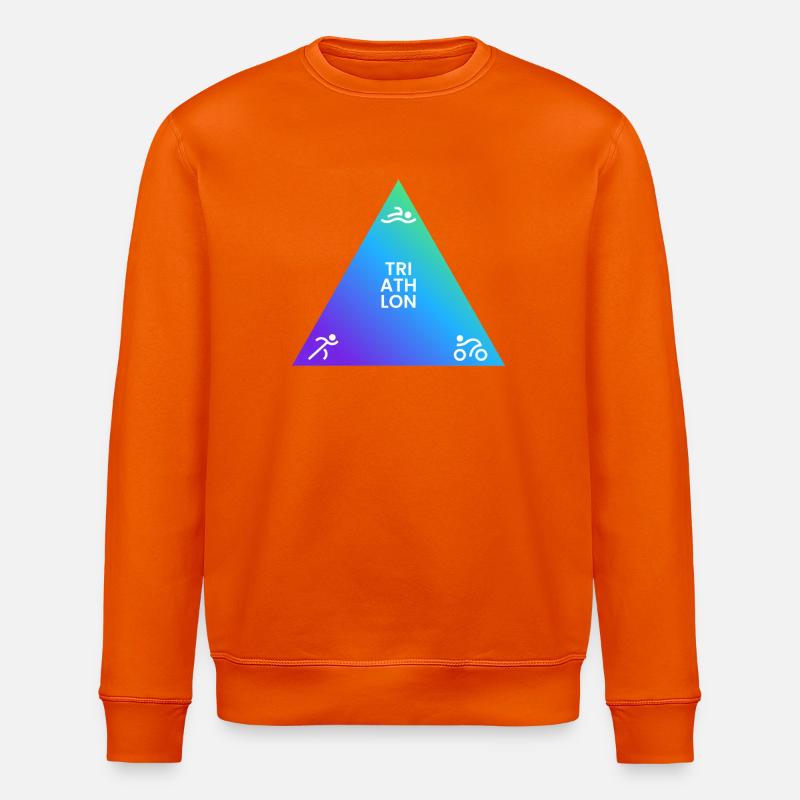 Triathlon Dreieck Gradient Logo - Stanley/Stella Unisex Bio-Sweatshirt ROLLER - Tieforange