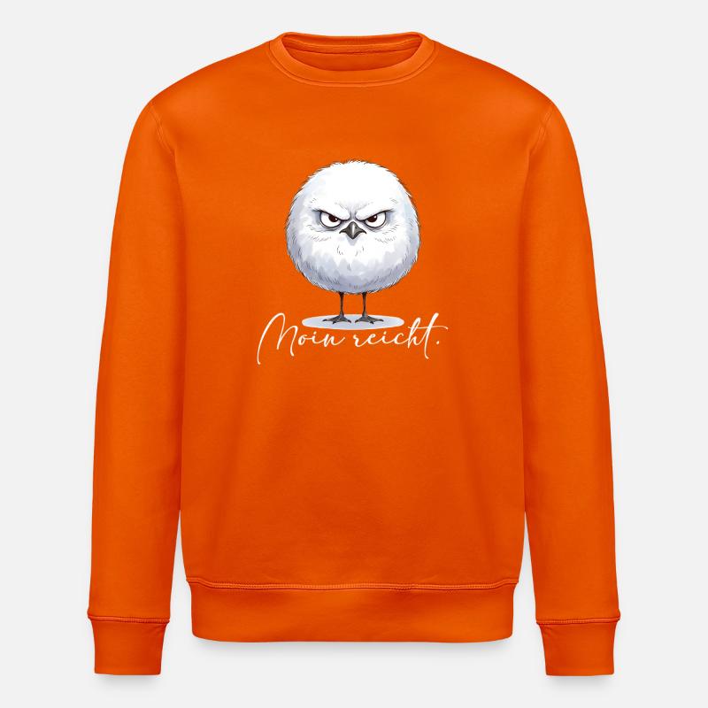 Moin enough - grim round seagull - Stanley/Stella ROLLER Unisex Organic Sweatshirt - bright orange