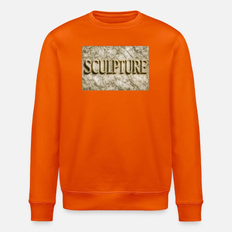 In Stein gemeißelte Buchstaben - Stanley/Stella Unisex Bio-Sweatshirt ROLLER - Tieforange