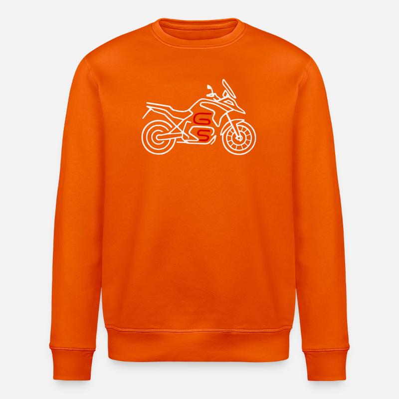 Motorcycle GS white red - Stanley/Stella ROLLER Unisex Organic Sweatshirt - bright orange