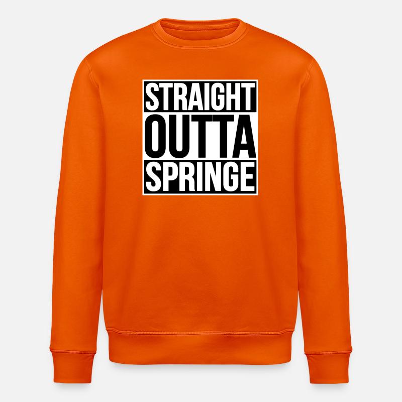 STRAIGHT OUTTA SPRINGE - Stanley/Stella Unisex Bio-Sweatshirt ROLLER - Tieforange