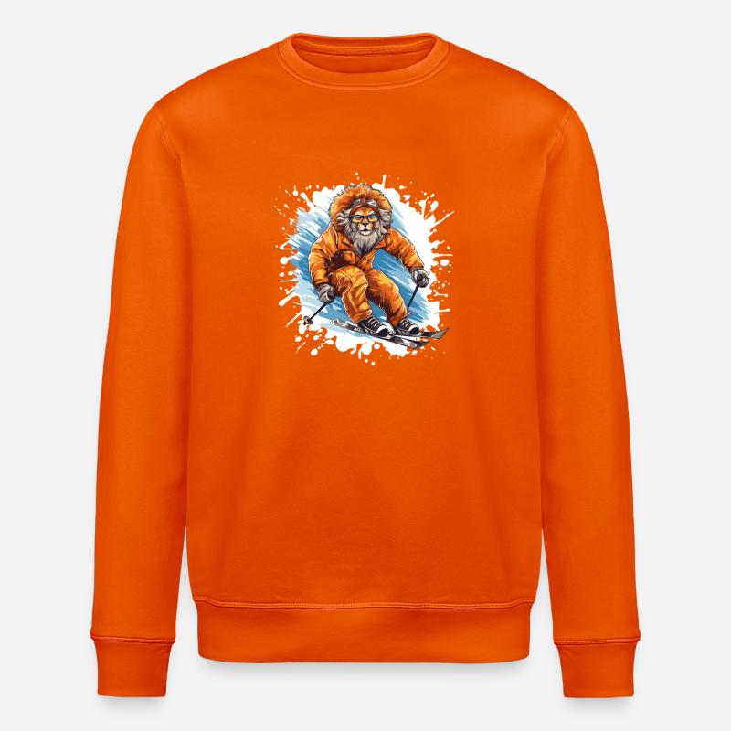 Löwe Ski Skiing - Sweat bio ROLLER Stanley/Stella Unisexe - orange profond