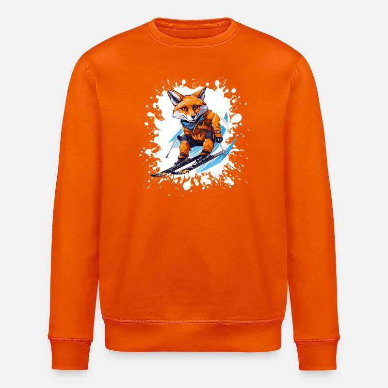 Fuchs Ski Skiing - Stanley/Stella ROLLER Unisex Organic Sweatshirt - bright orange