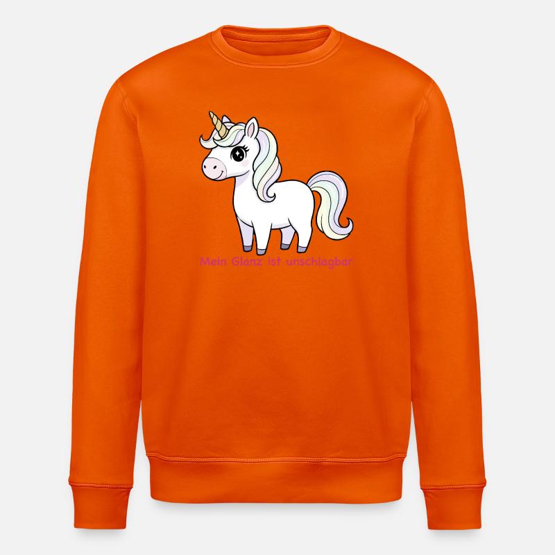 Pastell Einhorn Glanz - Stanley/Stella Unisex Bio-Sweatshirt ROLLER - Tieforange