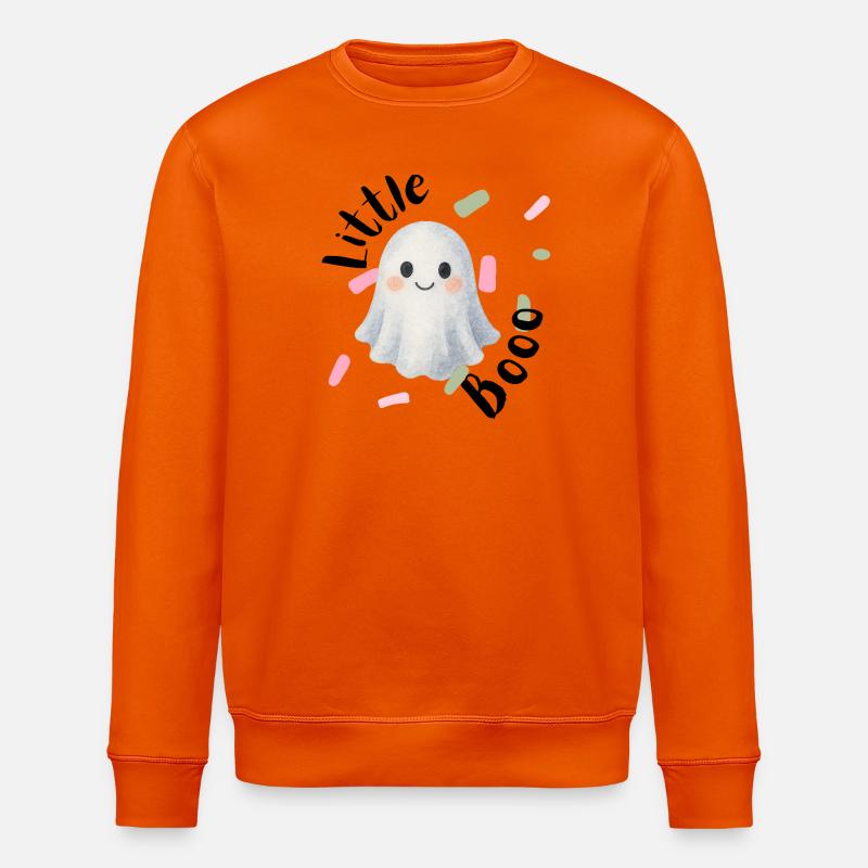 Ghost Ghost Halloween Gift Gift Idea - Stanley/Stella ROLLER Unisex Organic Sweatshirt - bright orange